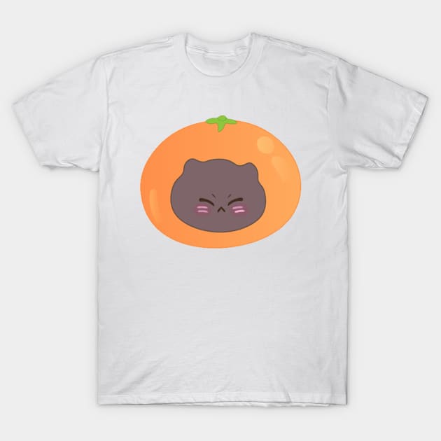 Kawaii cute kitty grumpy orange T-Shirt by LiliMagic